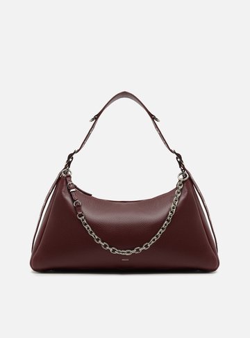Bolsa Tiracolo Vermelha Couro Grande Bag Charm