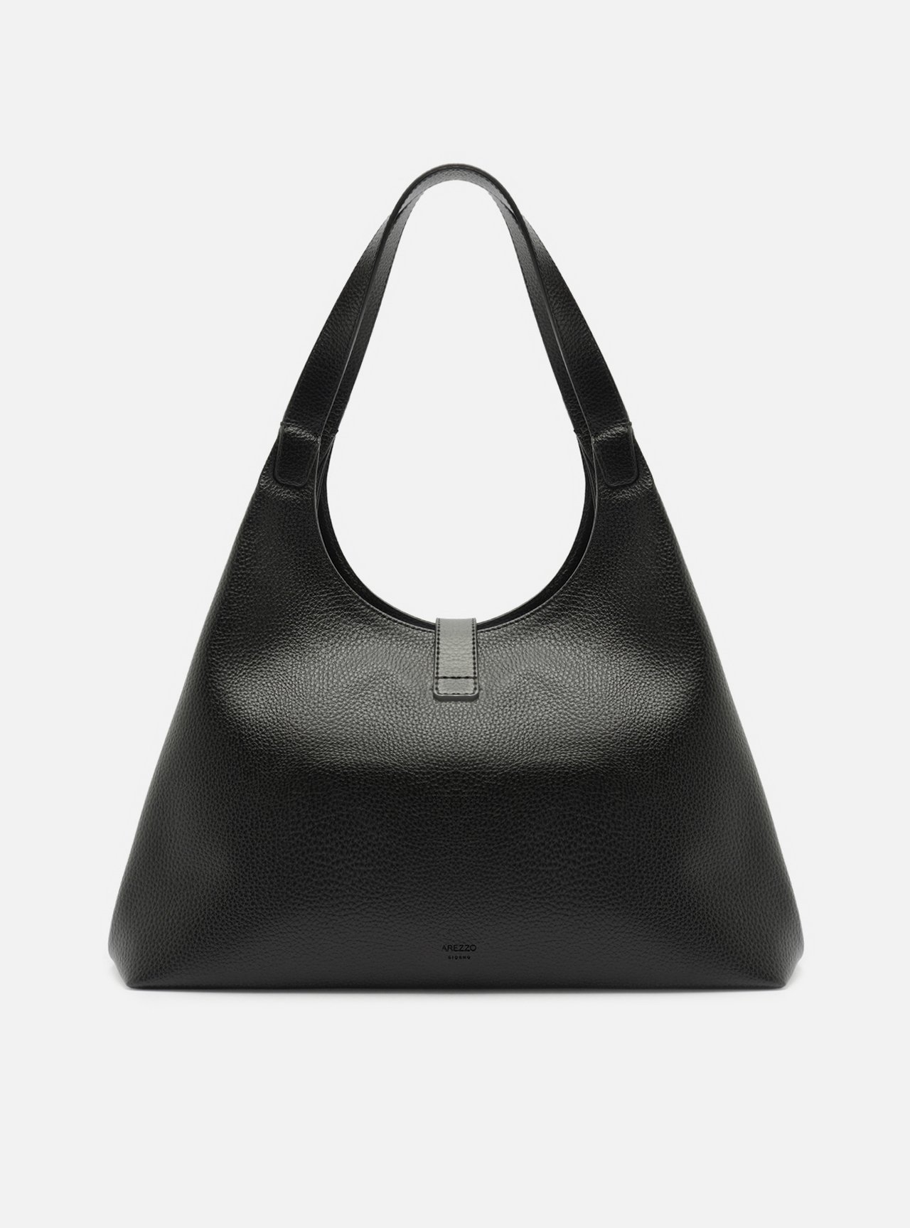 Bolsa Hobo Preta Grande Metais — foto 3