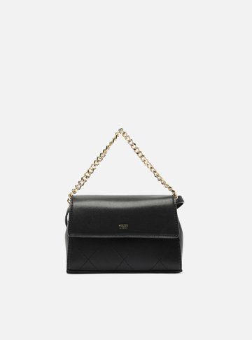 Bolsa Tiracolo Preta Pequena Corrente Metal