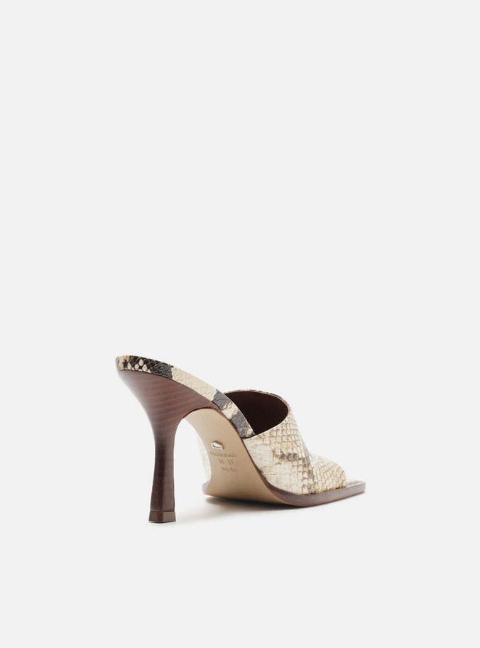 Mule Animal Print Bico Quadrado Tira Única