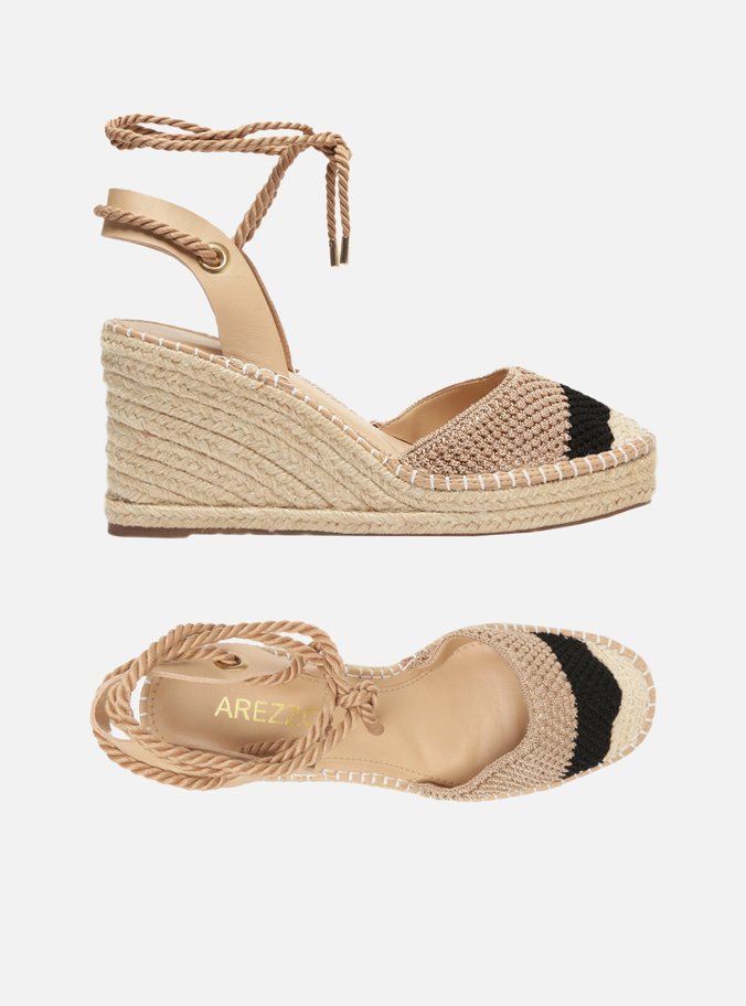 Sandália Espadrille Amarração Nude