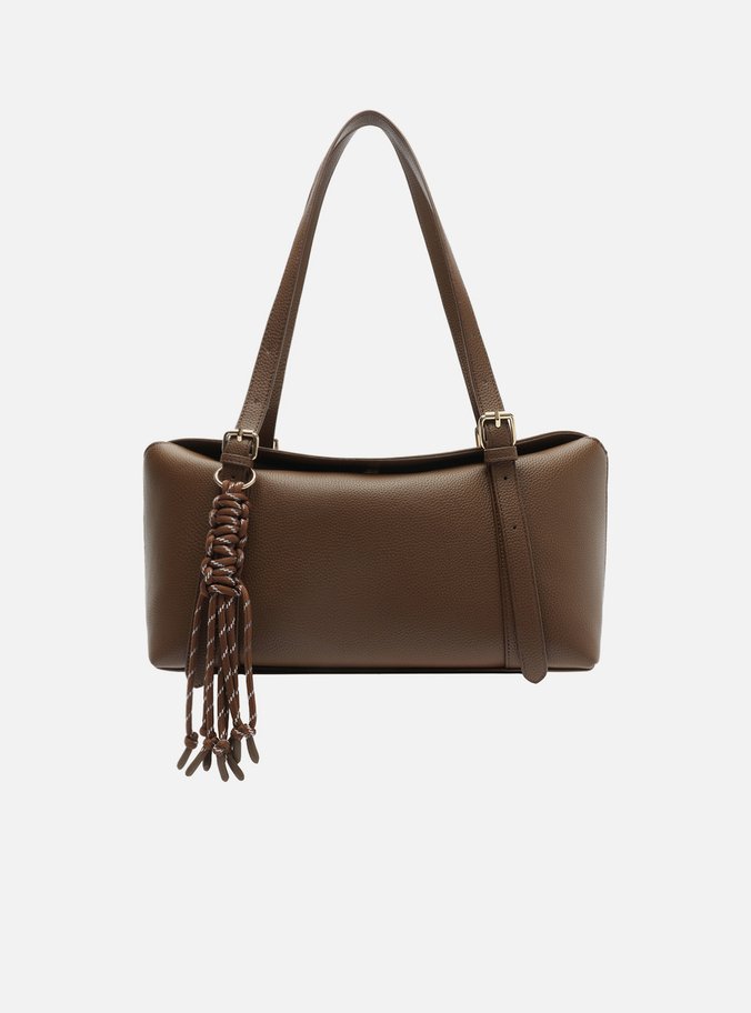 Bolsa Shoulder Marrom Média Trança