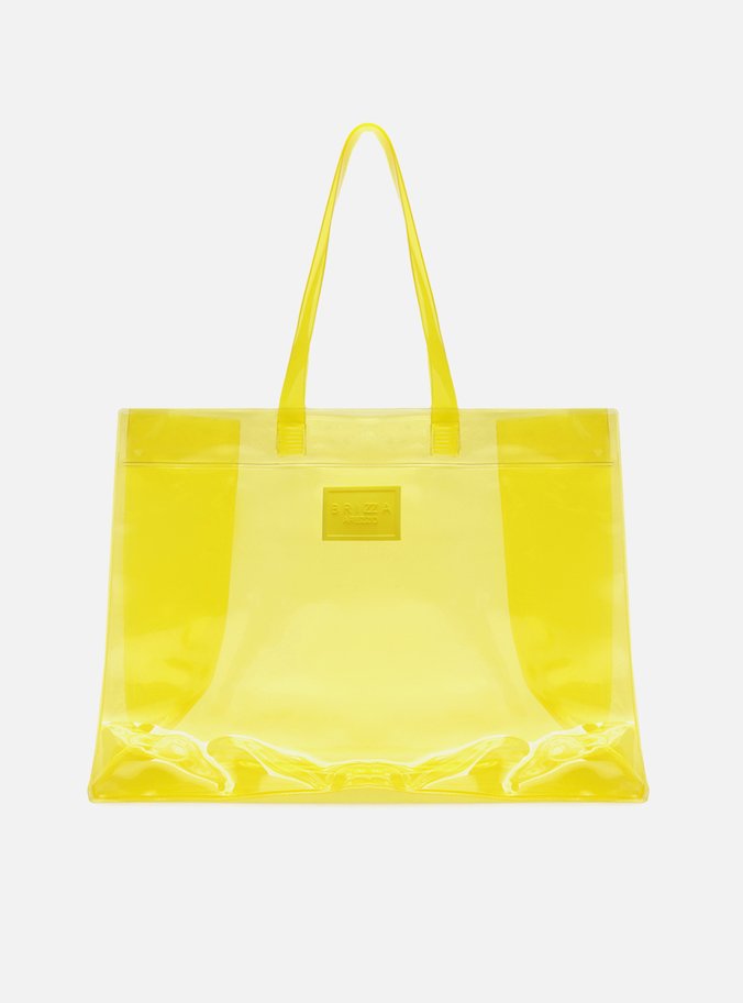 Bolsa Shopping Amarela Vinil Liz Grande Brizza