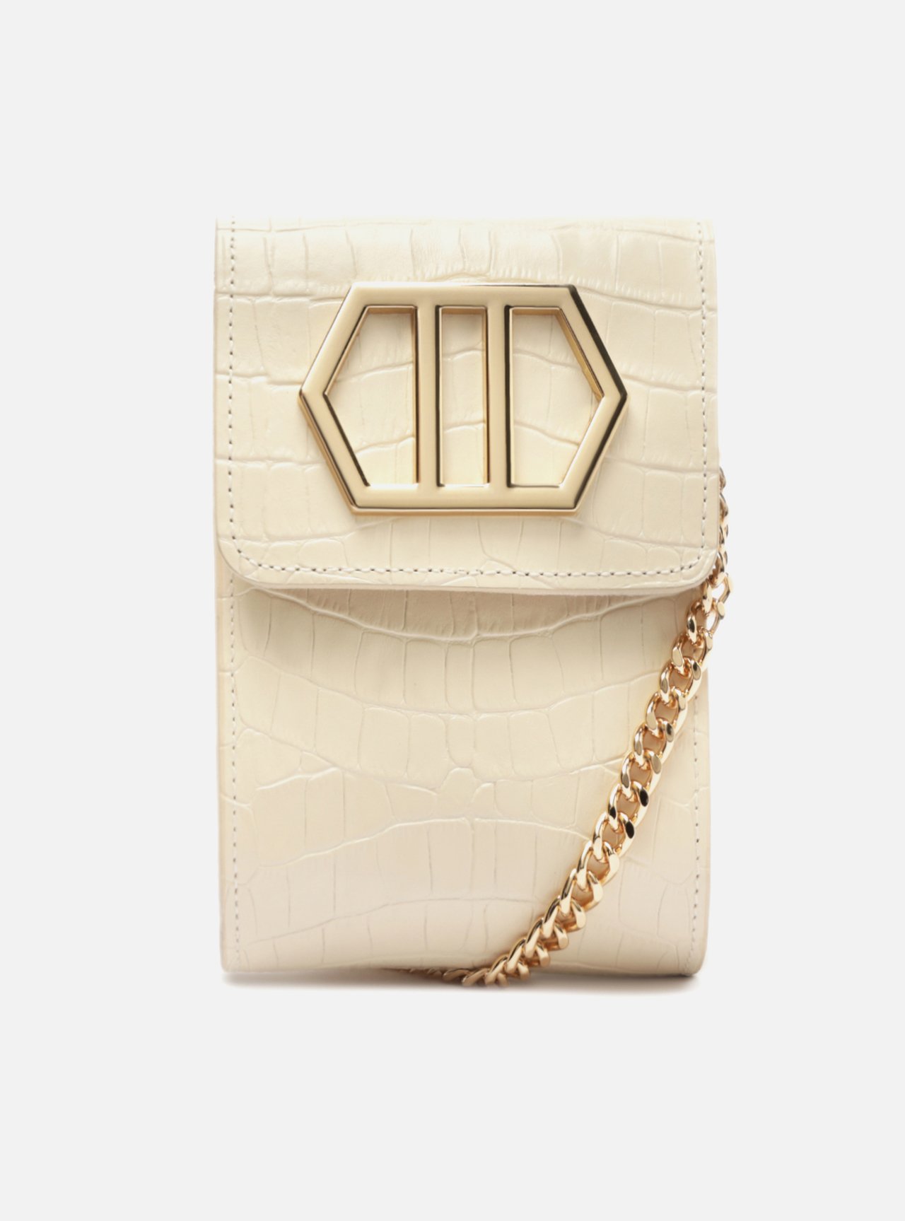 SCRE:EN ＜MINI SHOULDER BAG＞　white Mini Bag Off-White Couro Croco Porta-Celular | Arezzo