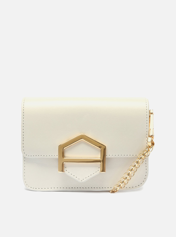 Bolsa Tiracolo Branca Couro A001 Pequena