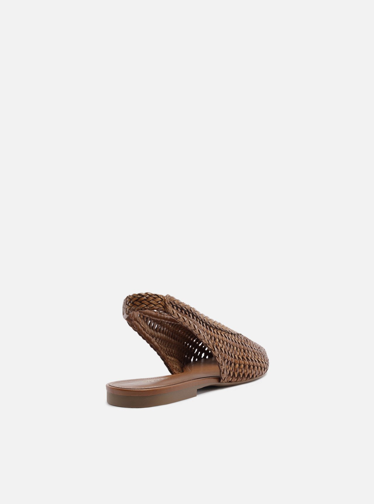 Sapatilha Marrom Tressê Bico Fino Slingback — foto 3