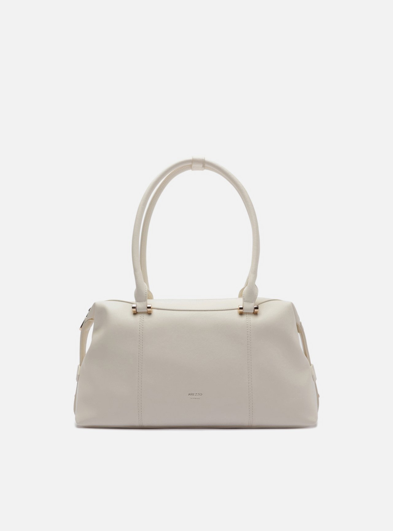 Bolsa Hobo Off White Couro Média Metais — foto 1