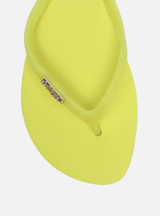Chinelo de Dedo Amarelo Tiras Jelly Brizza