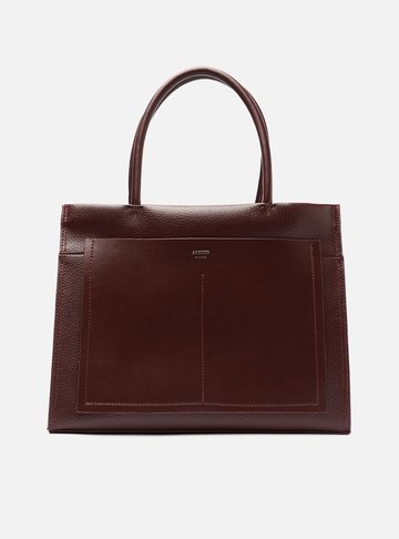 Bolsa Shopping Vinho Grande Bolso Costuras