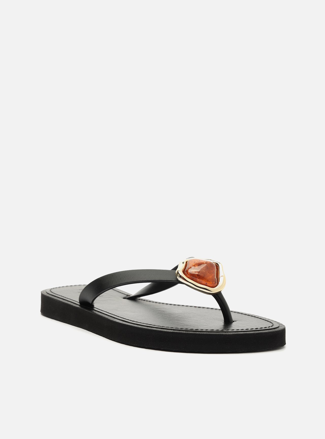 Chinelo de Dedo Preto Pedra — foto 2