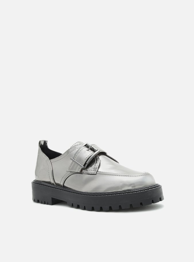 Mocassim Prata Tratorado Fivela Harper