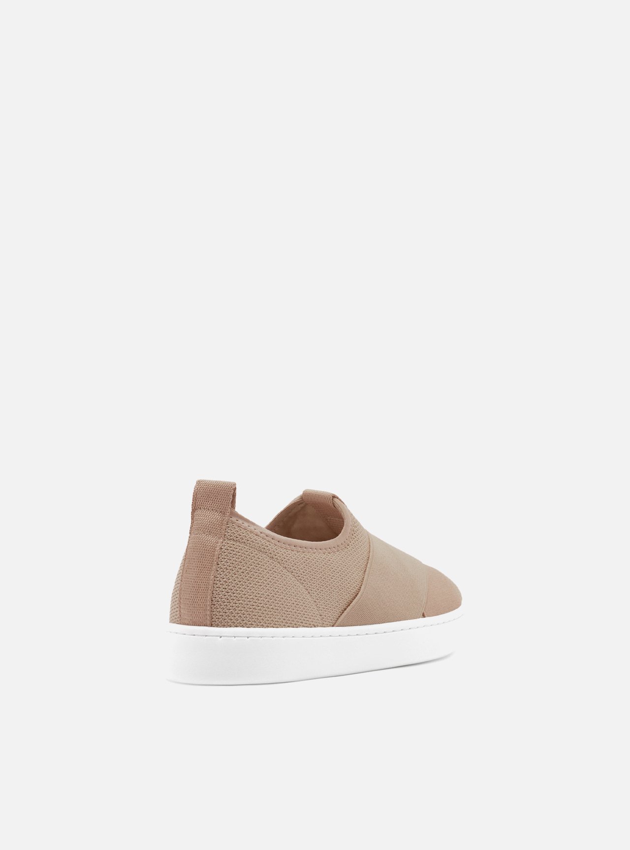 Tênis Slip On Nude Tecido Elásticos — foto 3