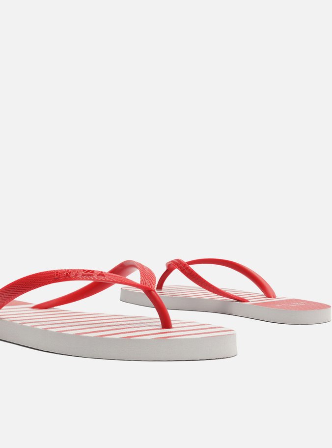 Chinelo Vermelho Listras Brizza