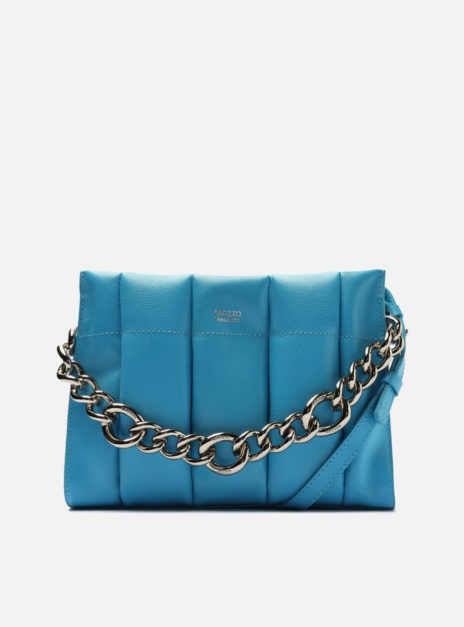 Bolsa Tote Azul Couro Milano Média Corrente