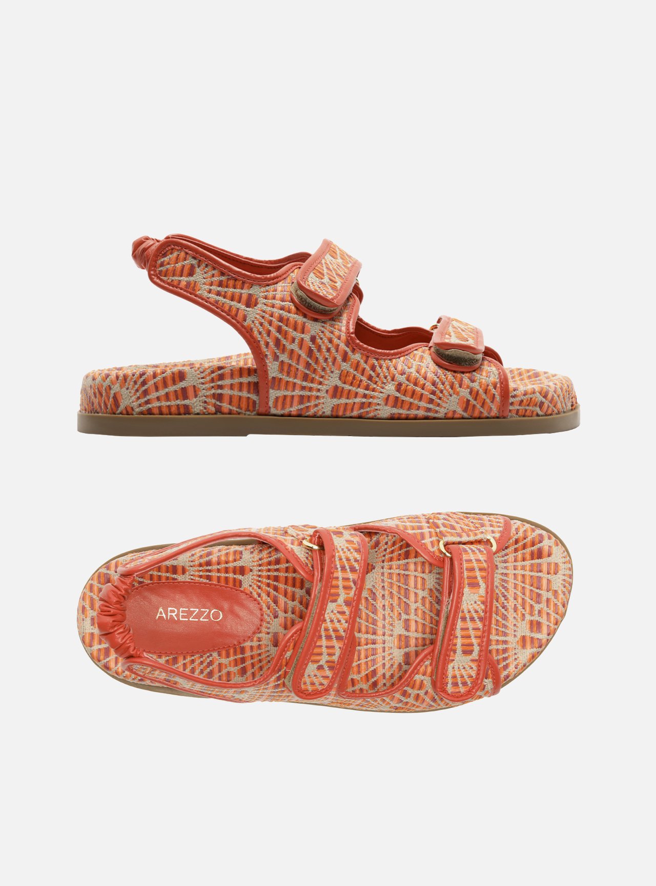 Sandália Papete Laranja Palha Flatform — foto 5