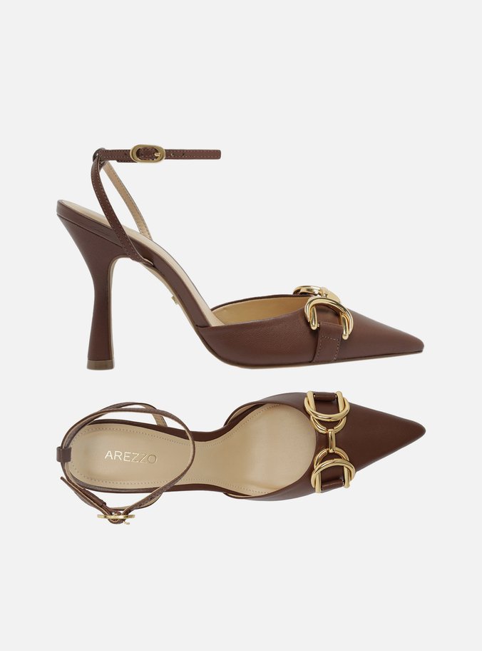 Scarpin Marrom Salto Alto