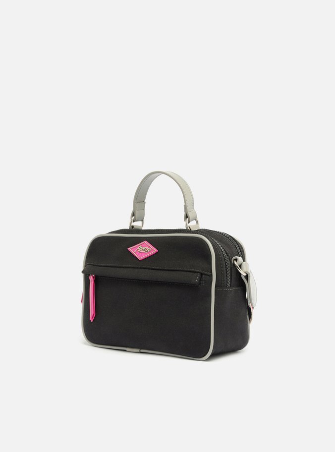 Bolsa Tiracolo Preta Lona Prione Média
