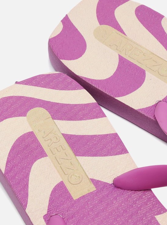 Chinelo de Dedo Roxo Estampado Square e Bag Brizza