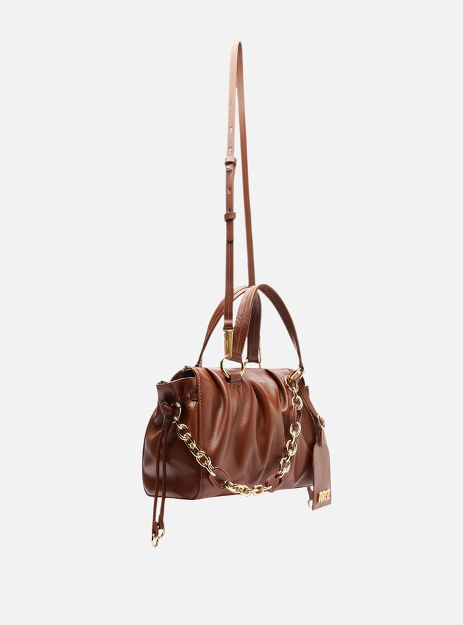 Bolsa Tote Couro Marrom Média