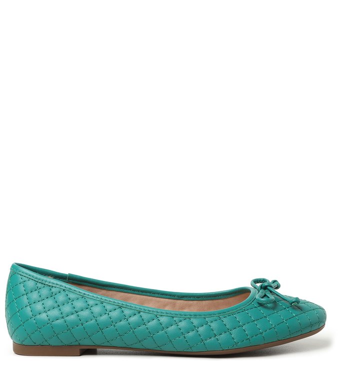 Sapatilha Verde Fresh Esmeralda Matelassê Tiny Bow