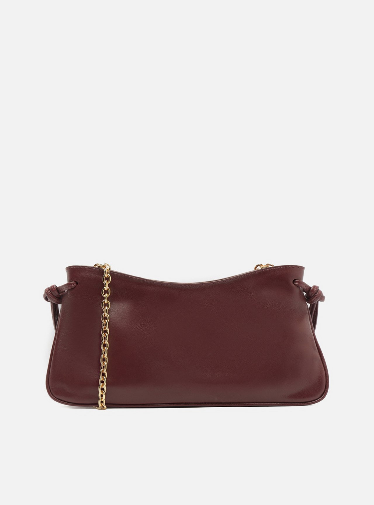 Bolsa Shoulder Vermelha Couro Grande Corrente — foto 3
