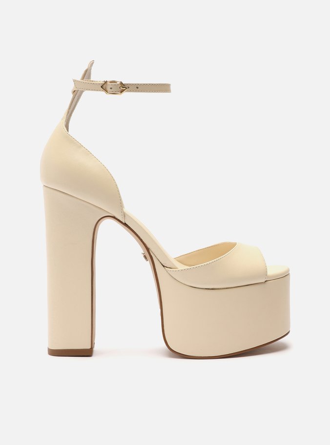 Sandália Off-White Couro Meia Pata Madison