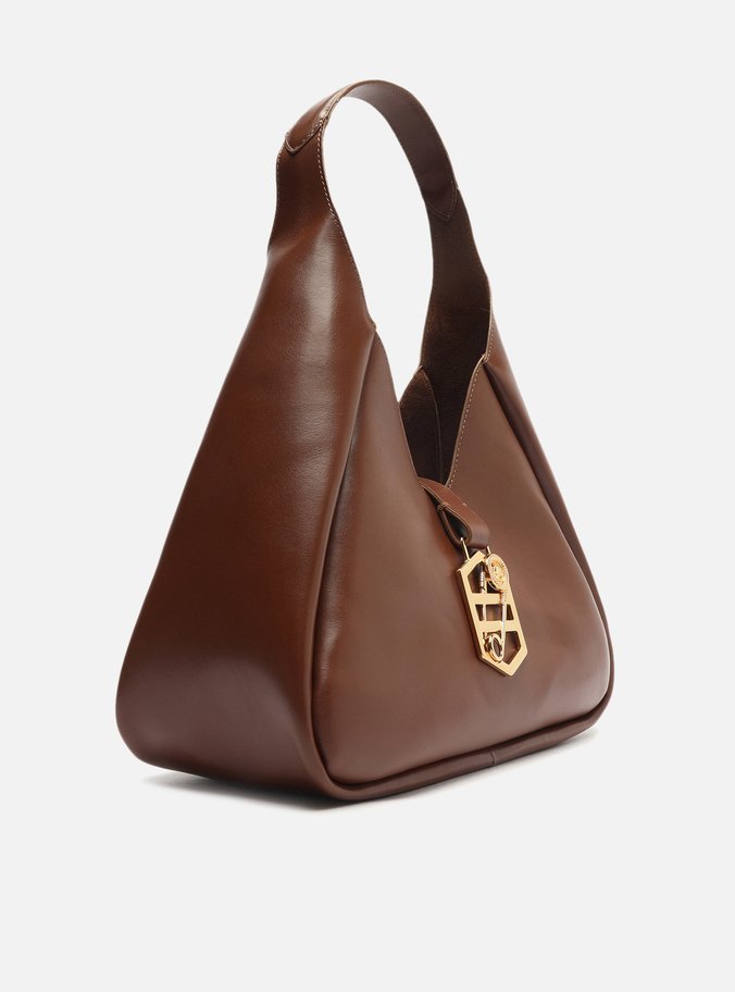 Bolsa Hobo Marrom Couro Kopenhagen Grande