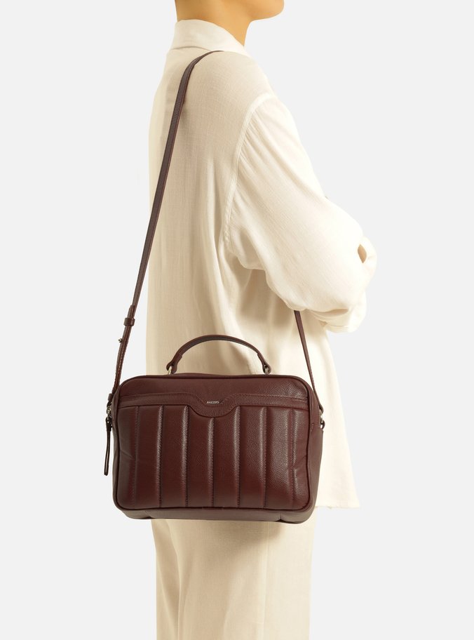Bolsa Tiracolo Vermelha Couro Francine Média