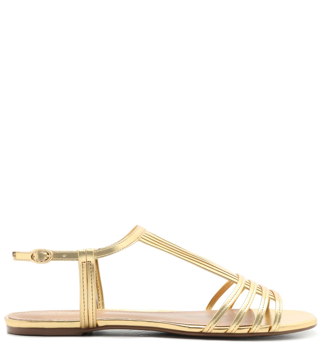 sandalia arezzo dourada