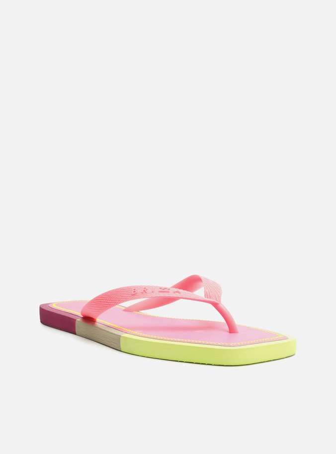 Chinelo de Dedo Rosa Square Color Brizza