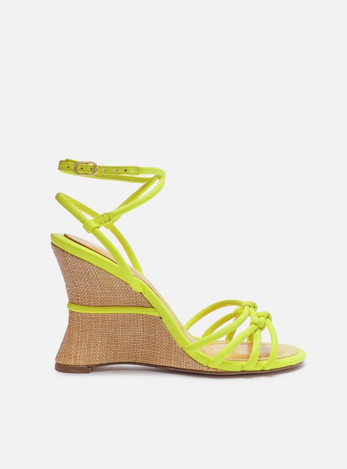 Sandalia anabela deals amarela arezzo