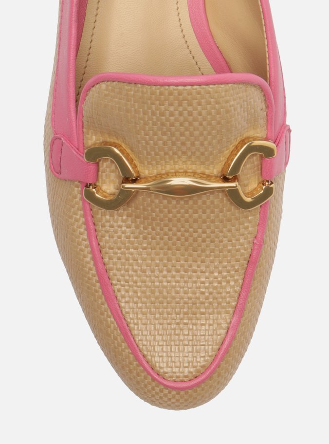 Mocassim Bege Bridão Rosa Luma