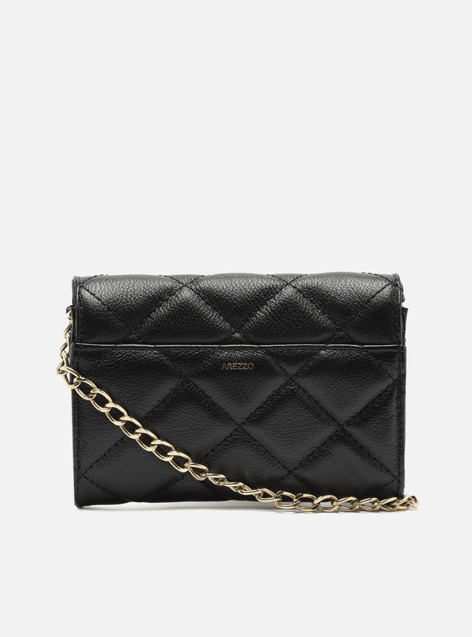 Mini Bag Preta Couro Mizz Stones New