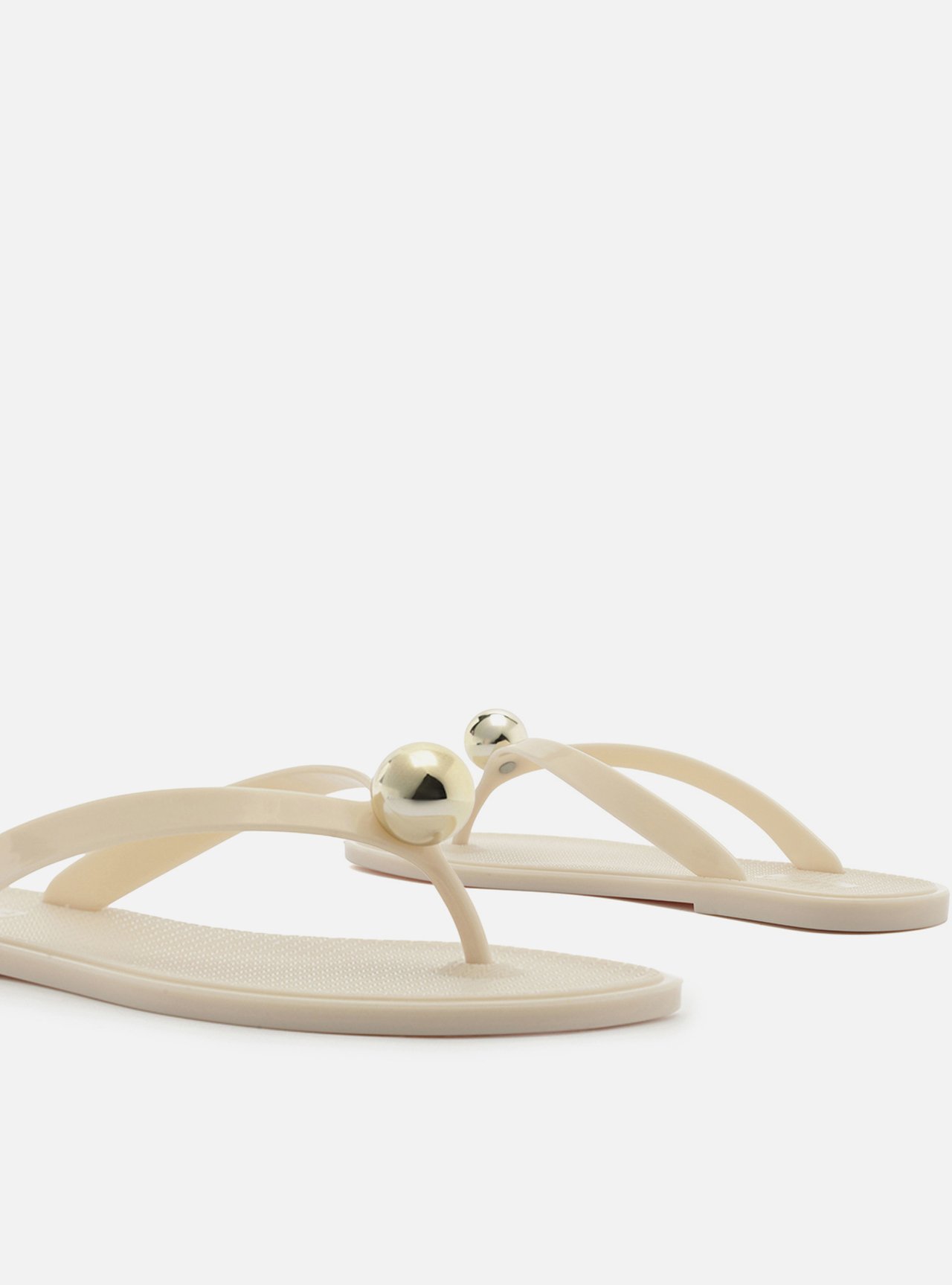 Chinelo Branco Jelly Glow Esfera Metal — foto 4