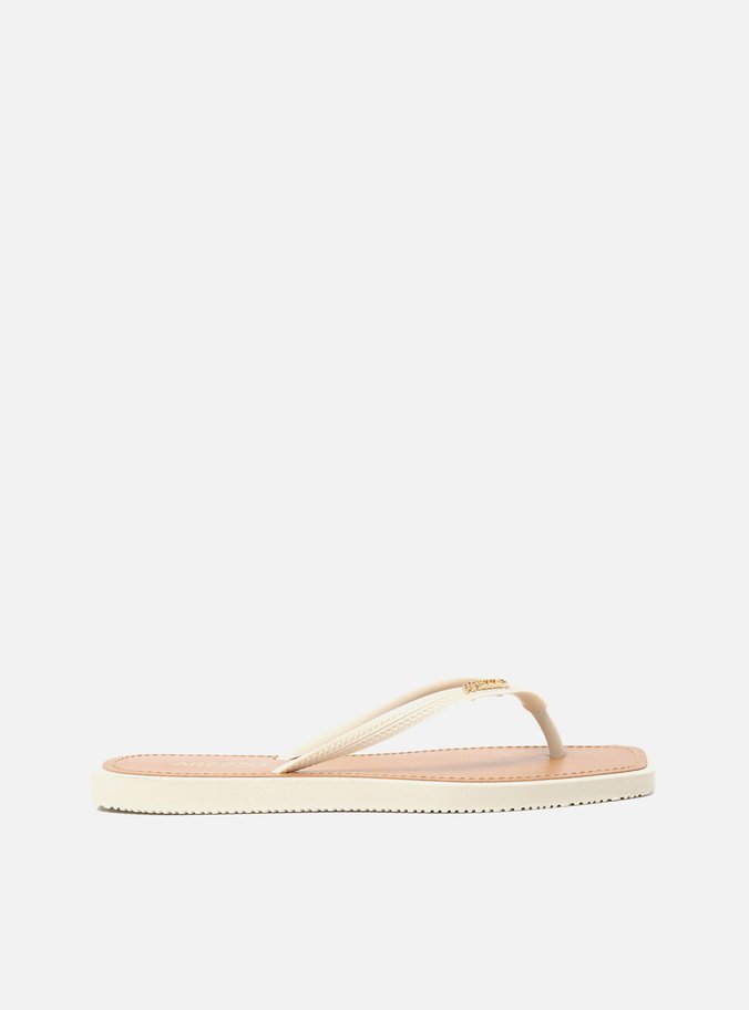 Chinelo de Dedo Off-White Bico Quadrado Brizza