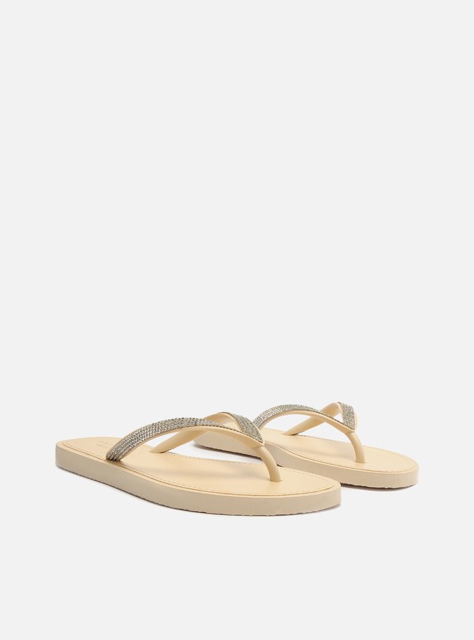 Chinelo de Dedo Off-White Recouro Essential Strass