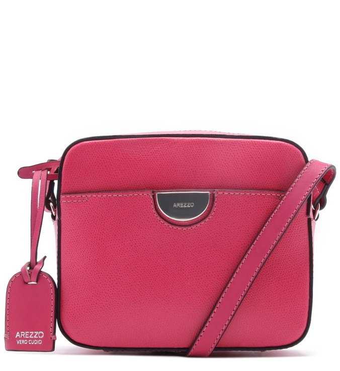Bolsa Tiracolo Couro Delicata Pequena Pink Absolut