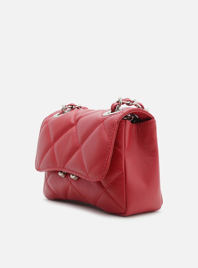 Bolsa Tiracolo Vermelha Couro Mizz Pequena