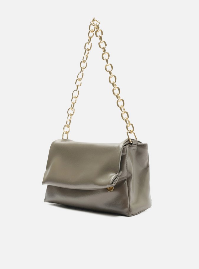 Bolsa Tiracolo Cinza Média Alça Extra Corrente