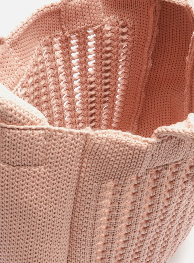 Bolsa Tote Nude Croche Monaco Pequena