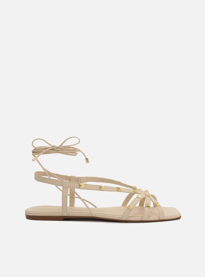 Sandália Rasteira Off-White Amarração Studs