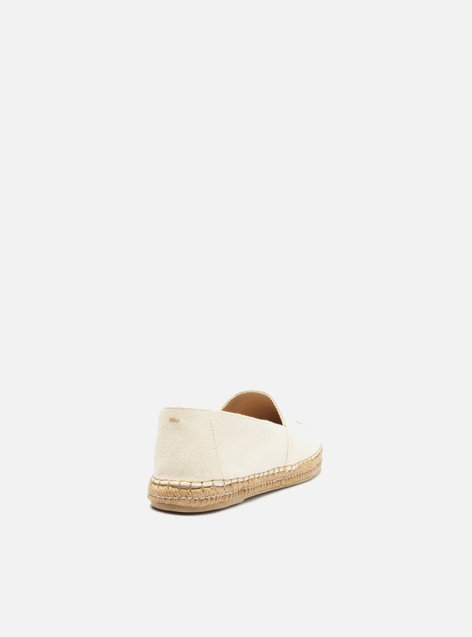 Espadrille Branca Lona Rasteira Fechada