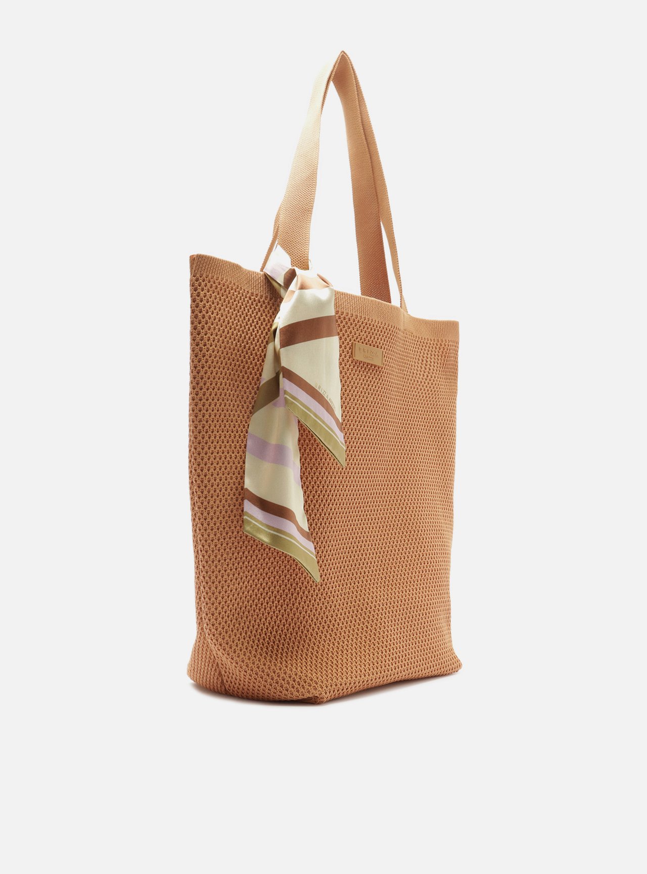 Bolsa Shopping Multicolorida Knit Grande Nó Brizza — foto 5