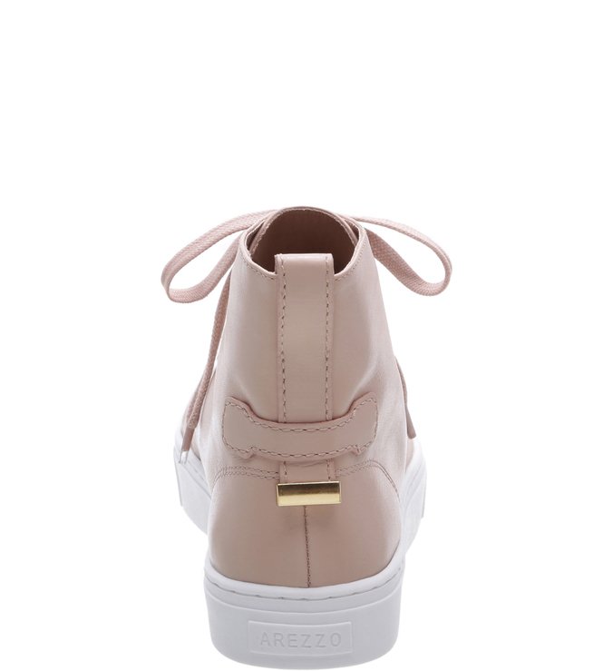 Tênis Cano Alto Couro Dolce Rose