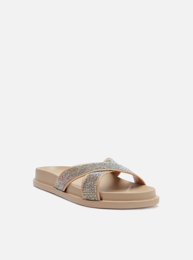 Slide Bege Strass Lara Brizza