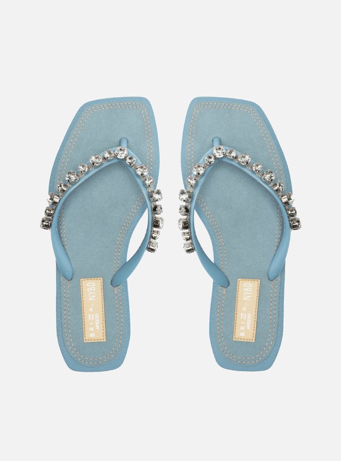 Chinelo de Dedo Azul Pedrarias Square