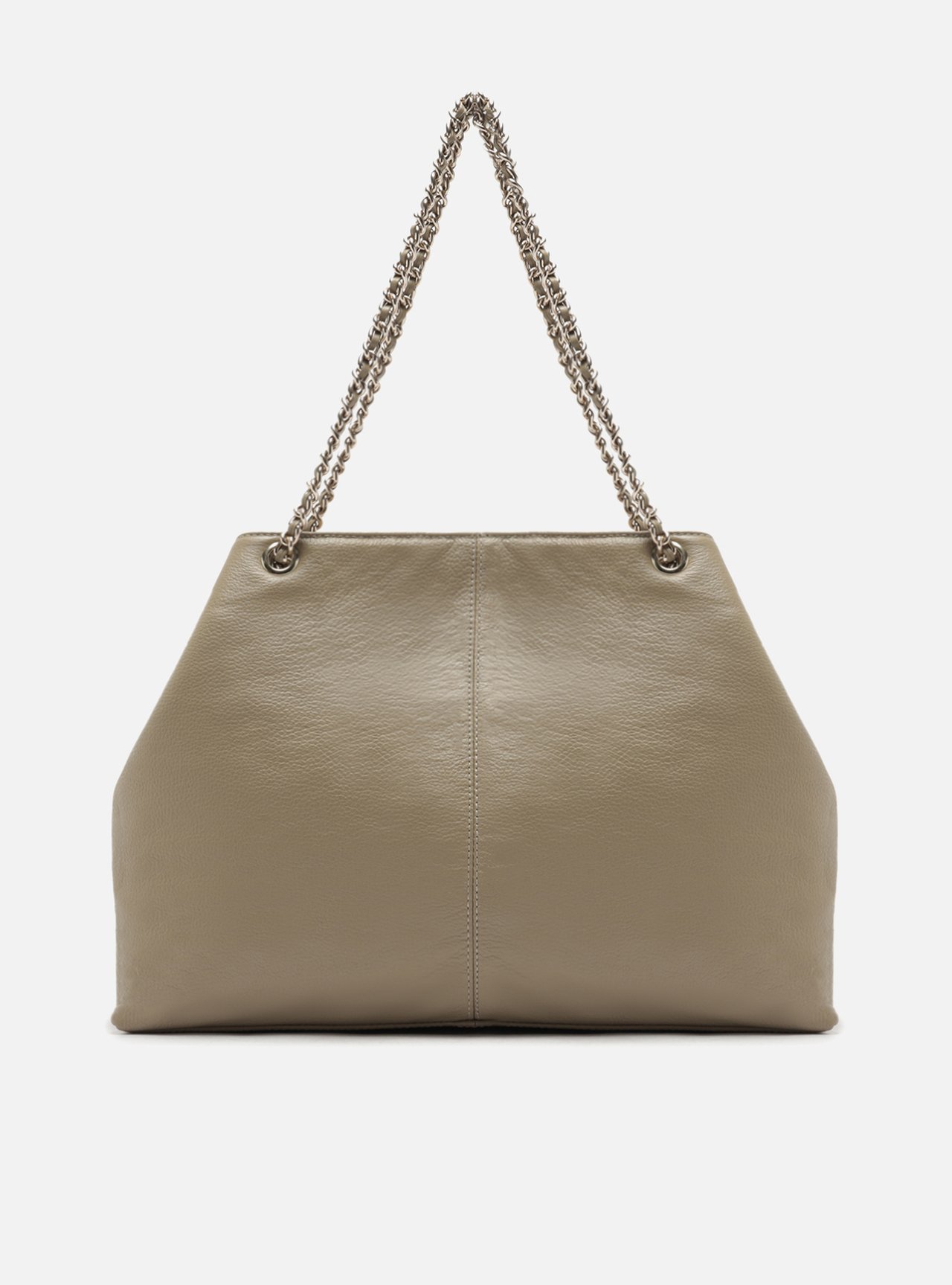 Bolsa Tote Cinza Couro Matelassê Gab Grande — foto 3