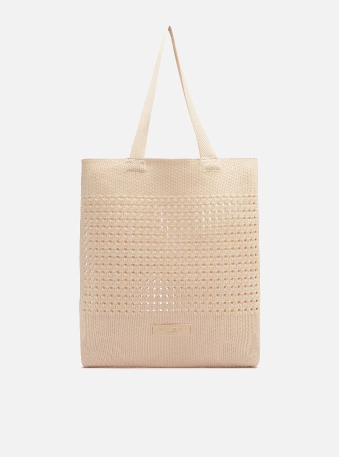 Bolsa Shopping Crochê Off-White Grande Brizza
