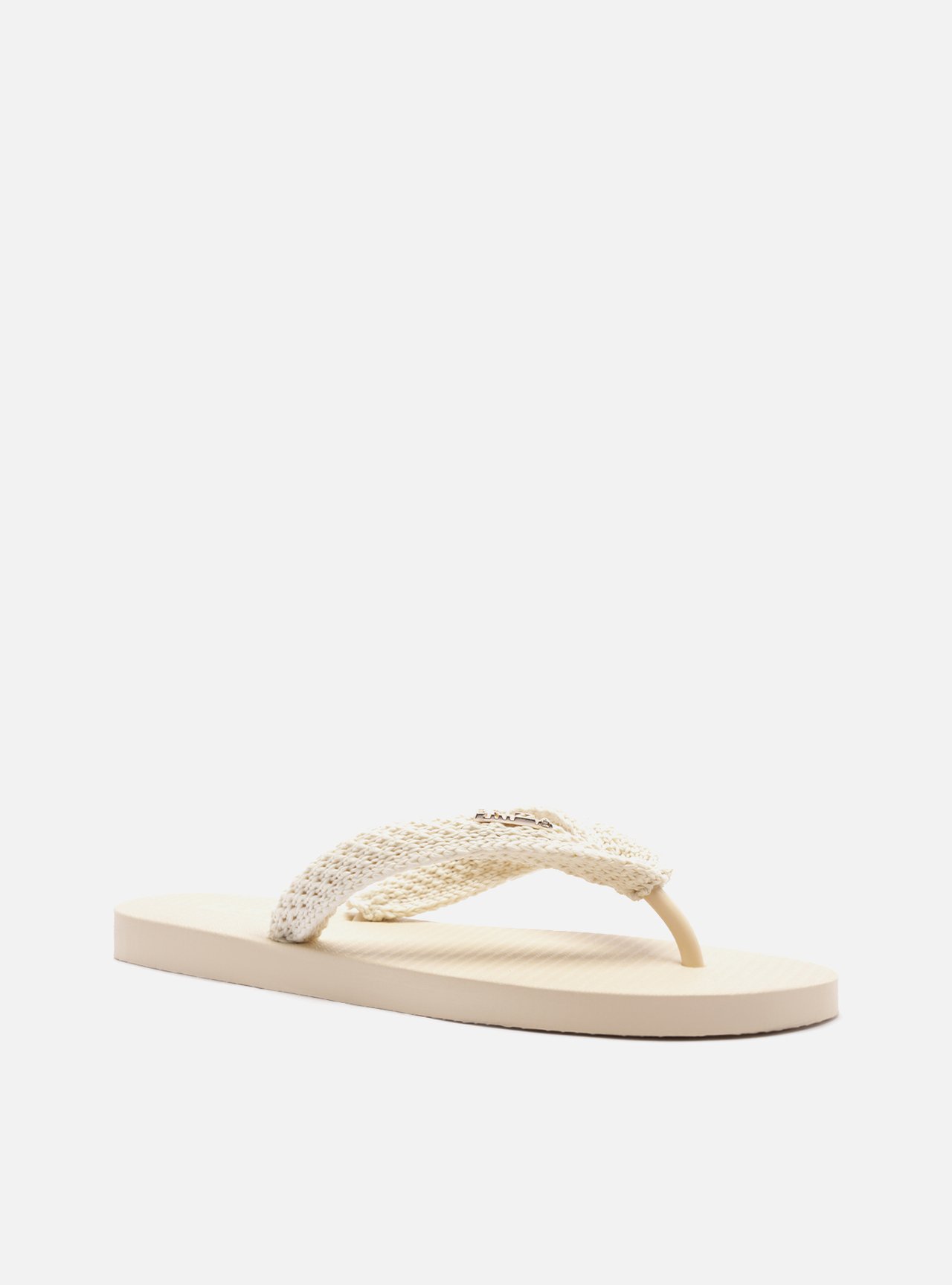 Chinelo de Dedo Branco Essential Tiras Crochê — foto 2