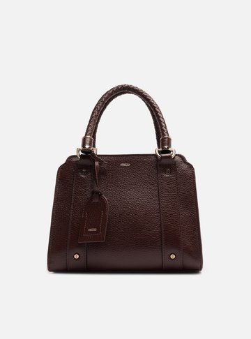 Bolsa Tote Marrom Couro Piazza Média